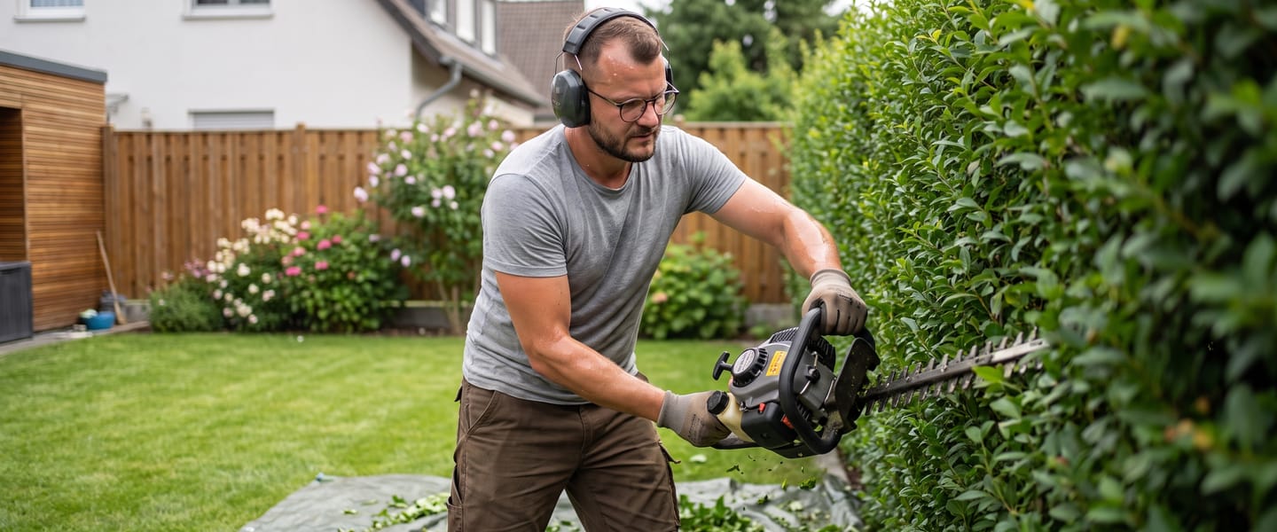 Garten- und Landschaftspflege. Mit künstlicher Intelligenz erzeugtes Symbolbild.