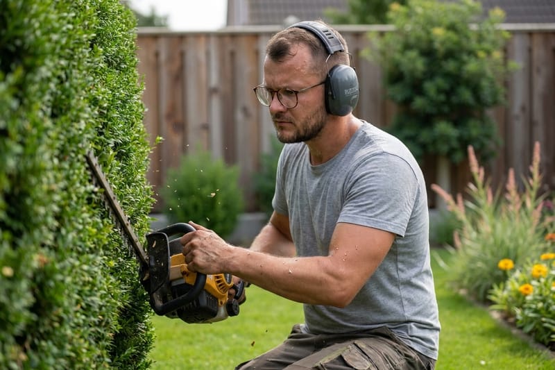 Garten- und Landschaftspflege. Mit künstlicher Intelligenz erzeugtes Symbolbild.